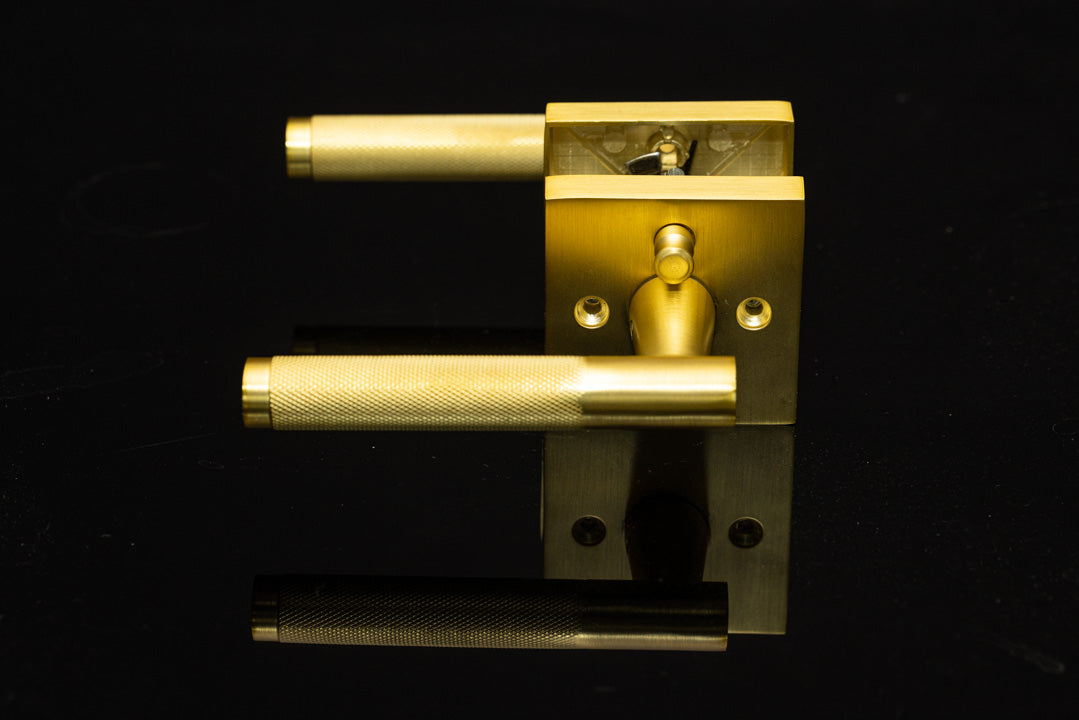 Satin Brass Door Lever