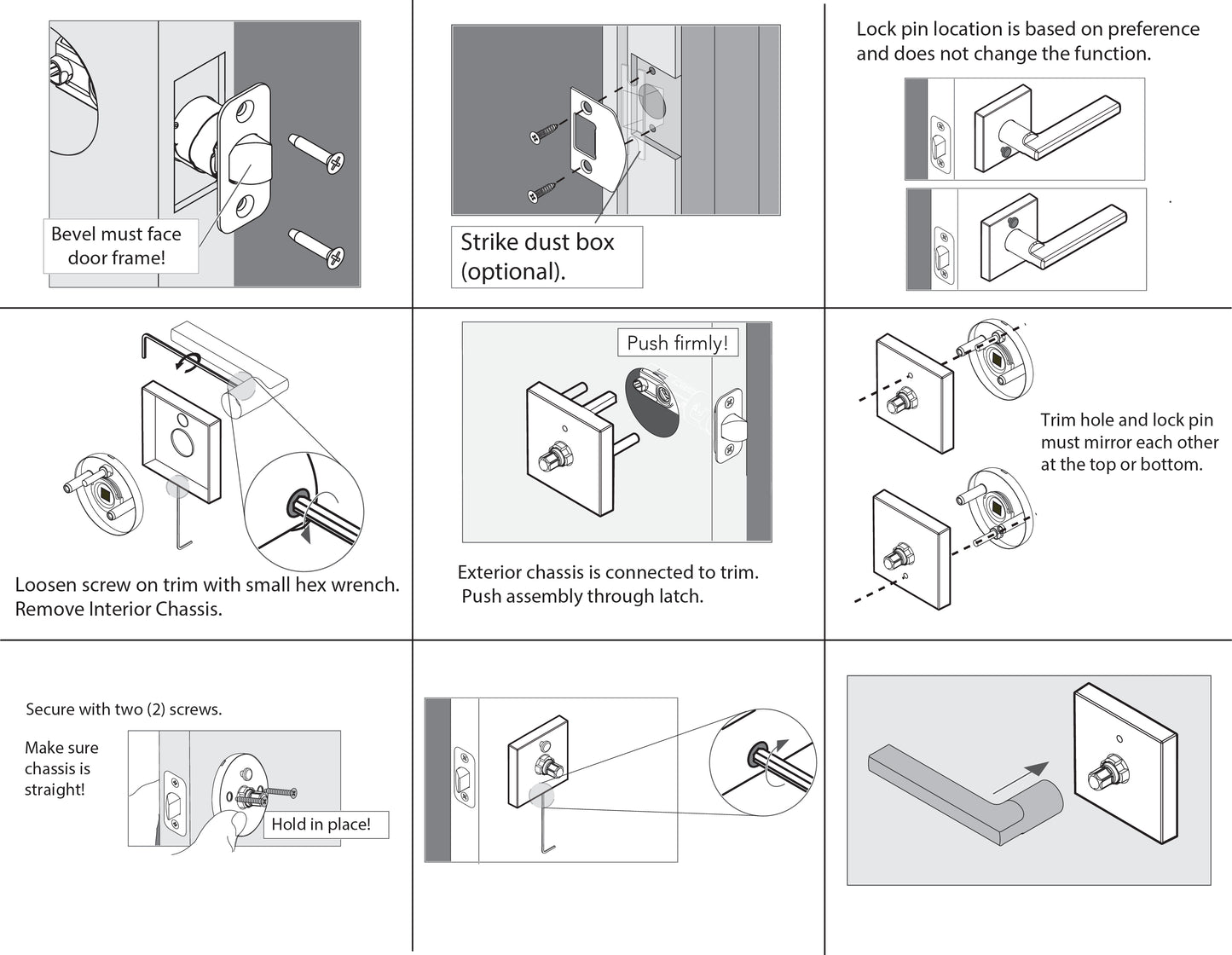 Satin Brass Door Lever