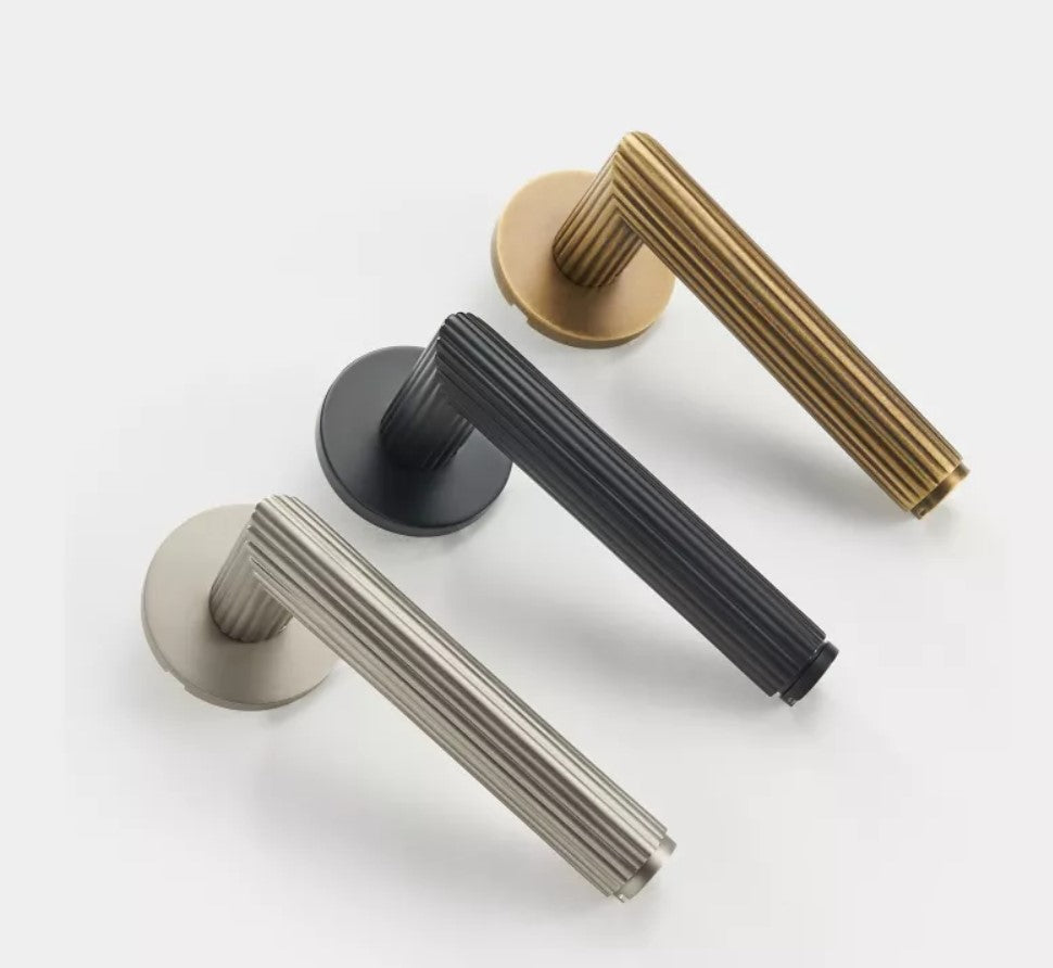 Horizontal Satin Brass Door Lever